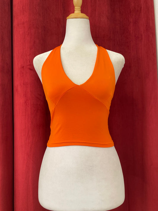 Orange well fitted y2k top