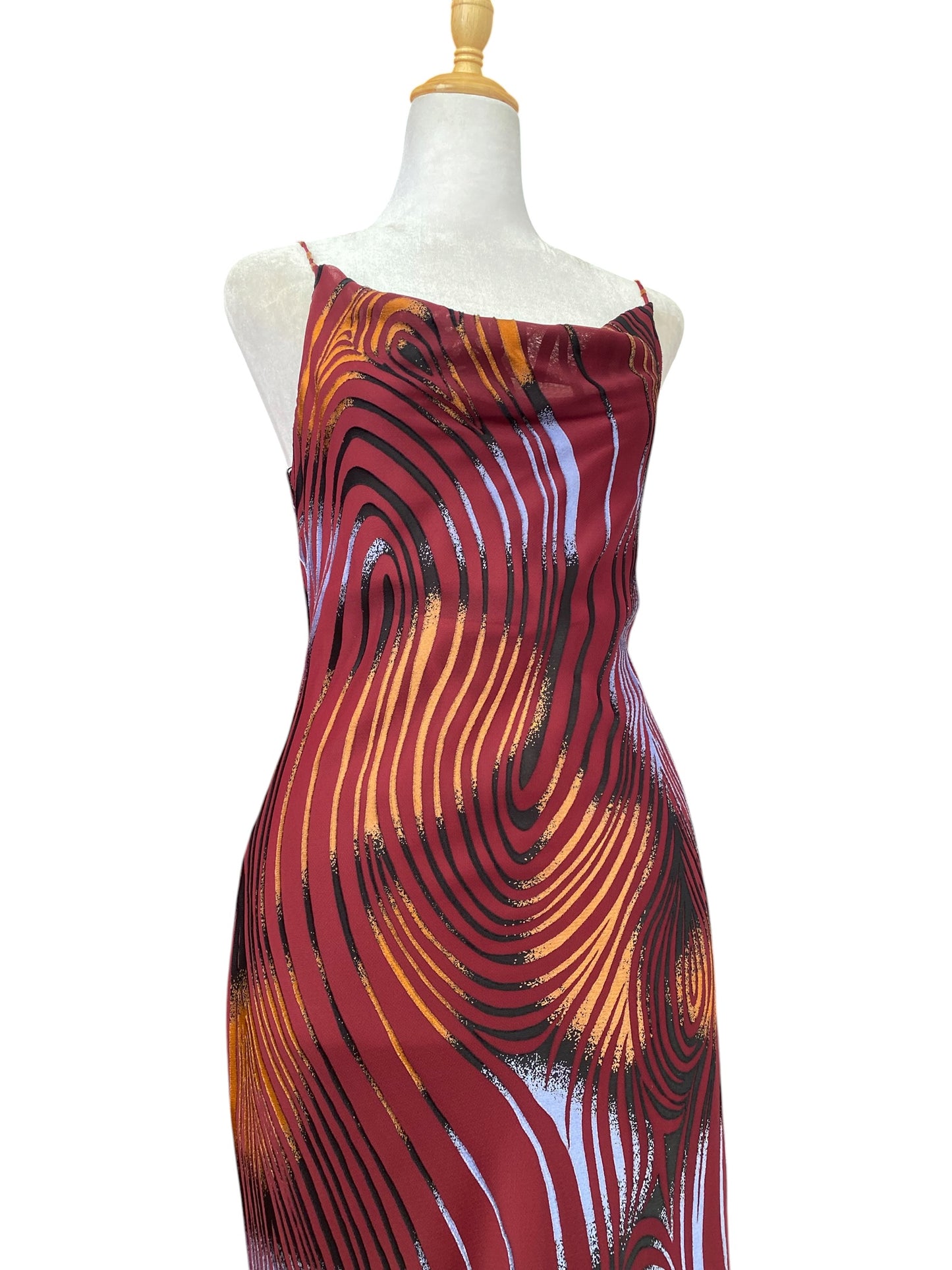 The “ Ophelia “ dress in burgundy