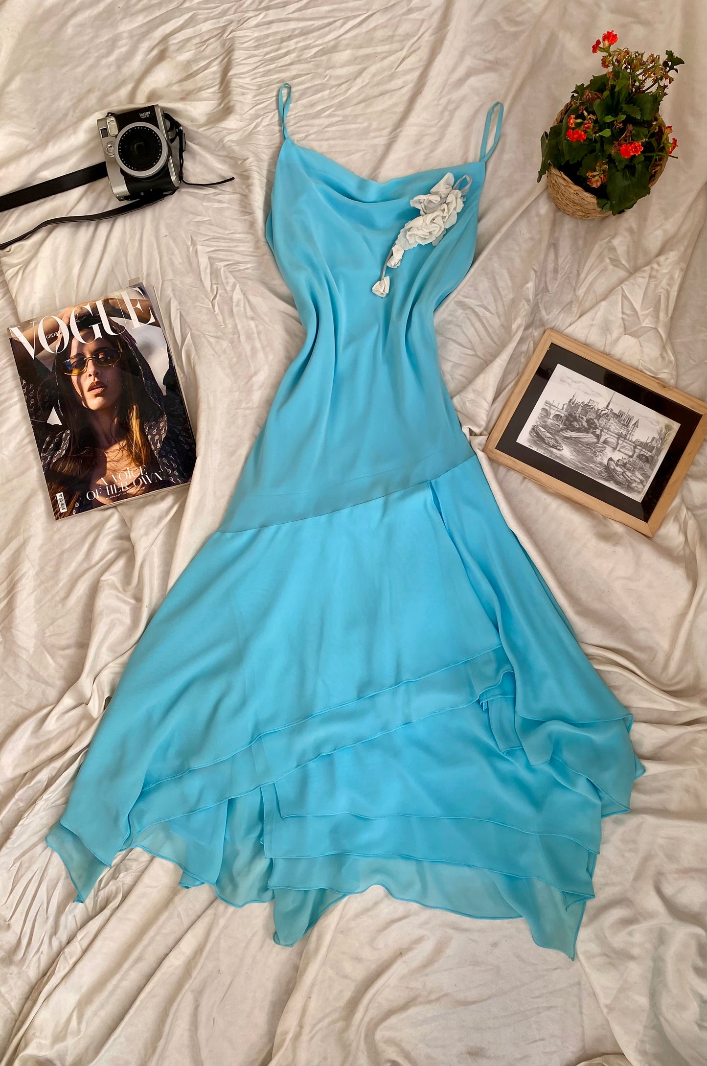 Light blue ruffled maxi dress 🩵