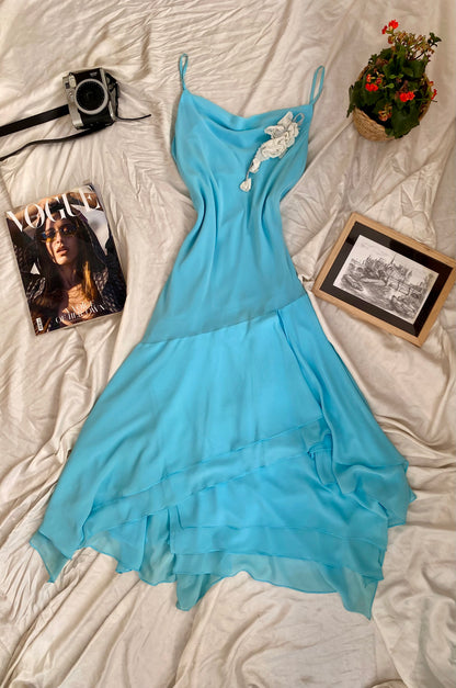 Light blue ruffled maxi dress 🩵