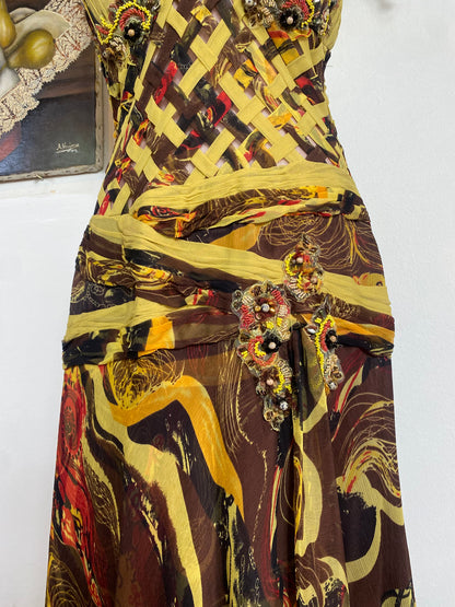 Nocturne Embroidered Silk Gown