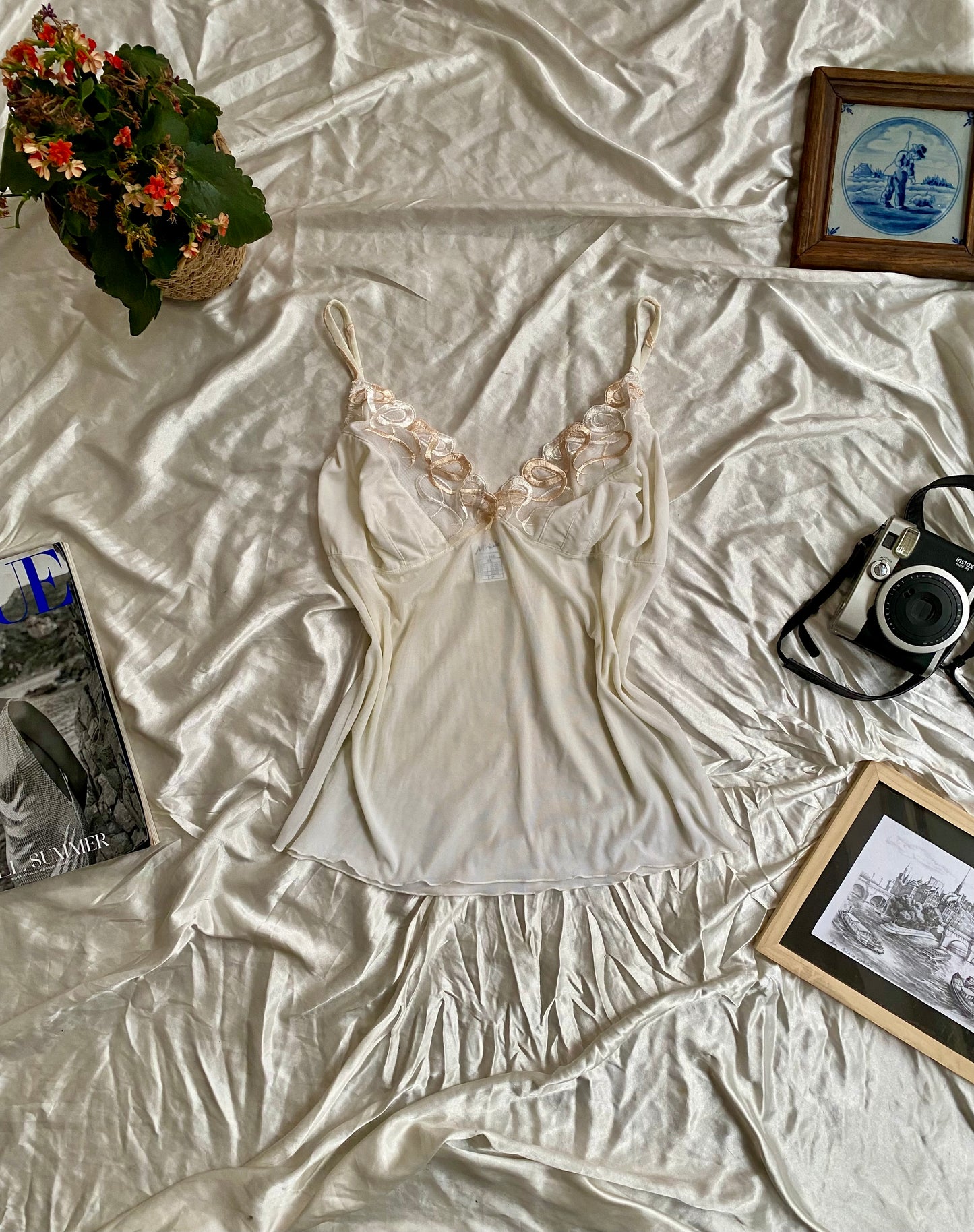 Brand new white see through cami top