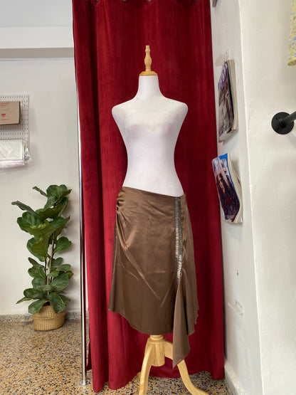 Satin brown brand new Toi&Moi skirt
