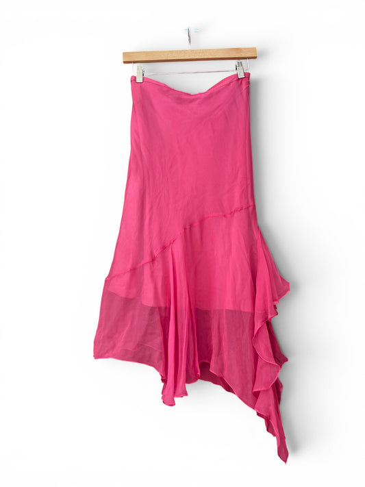 100% silk aftershock  Barbie pink skirt 💞