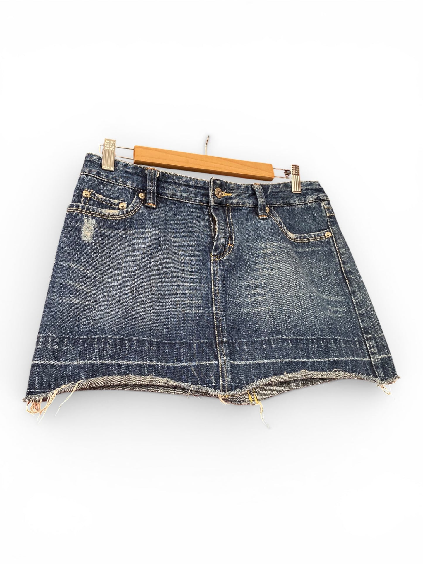 Extra mini denim skirt