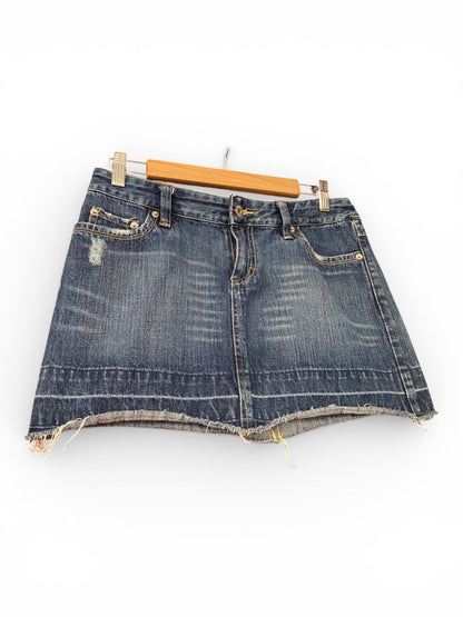 Extra mini denim skirt