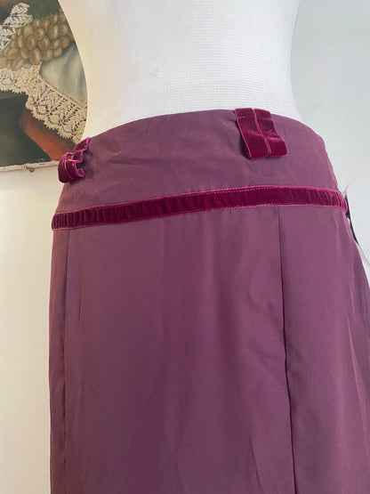 Brand new deep purple summer skirt with velvet details 🪻