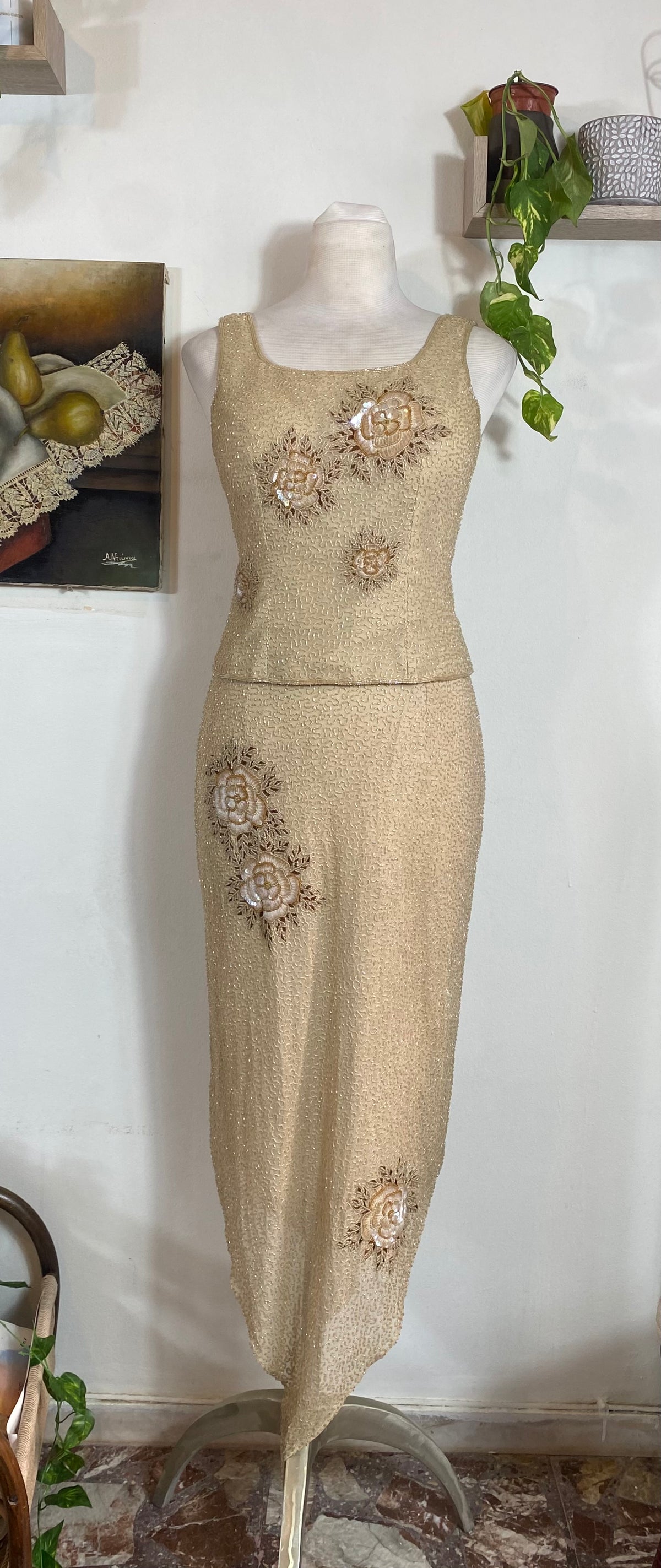 Aurelia Embellished Silk Set