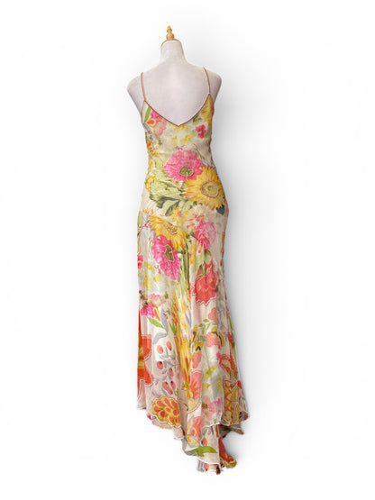 100% silk “the garden “ gown