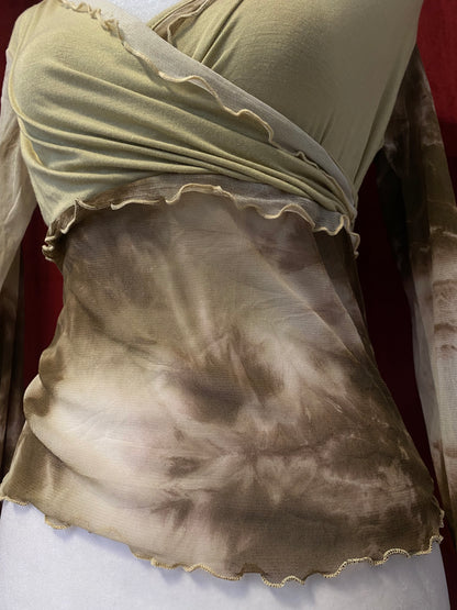 Fairy see through beige top 🧚