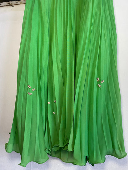 100% silk brand new haute couture two toned dress with sequin details