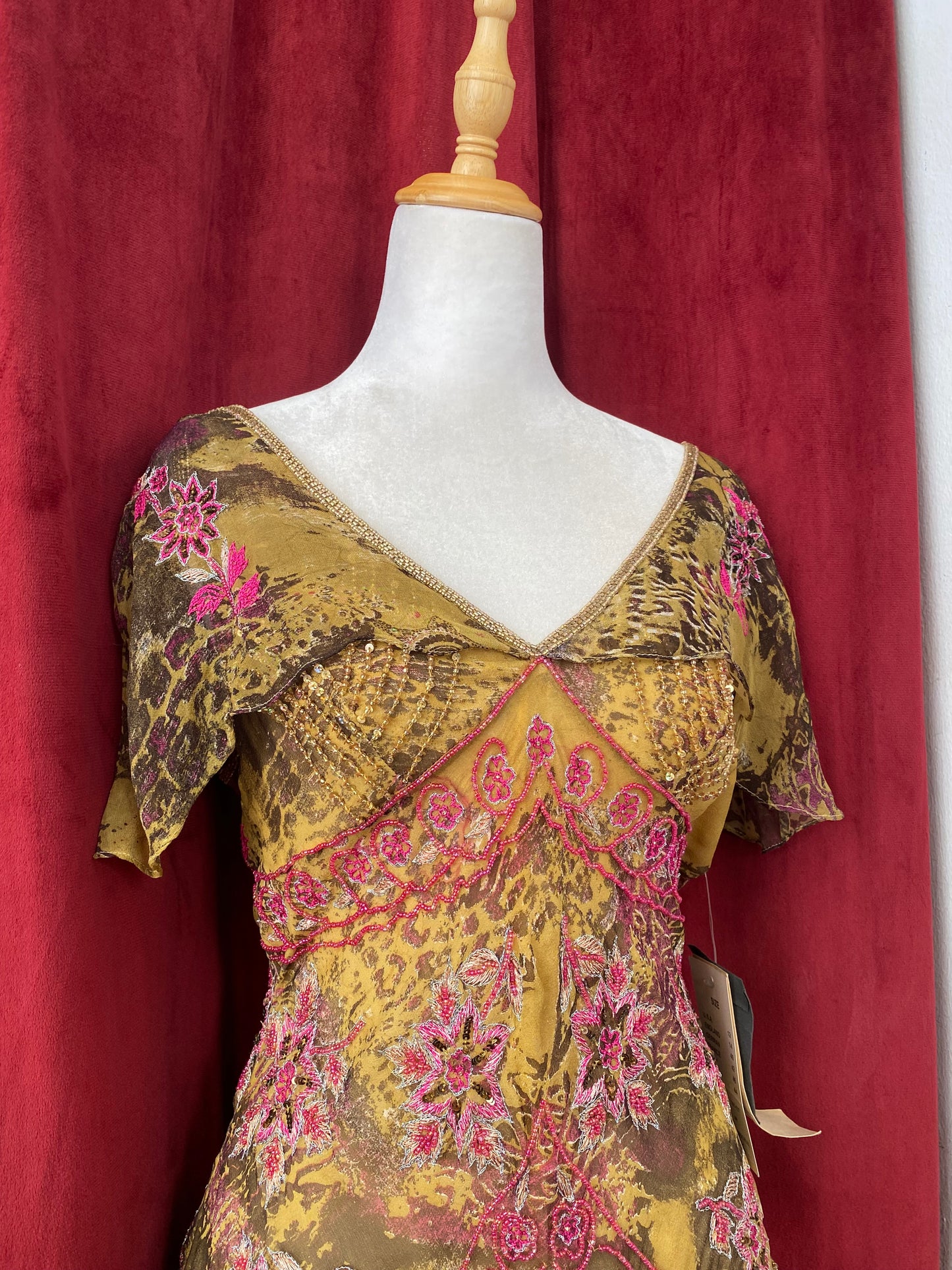 100% silk handbeaded luxury blouse