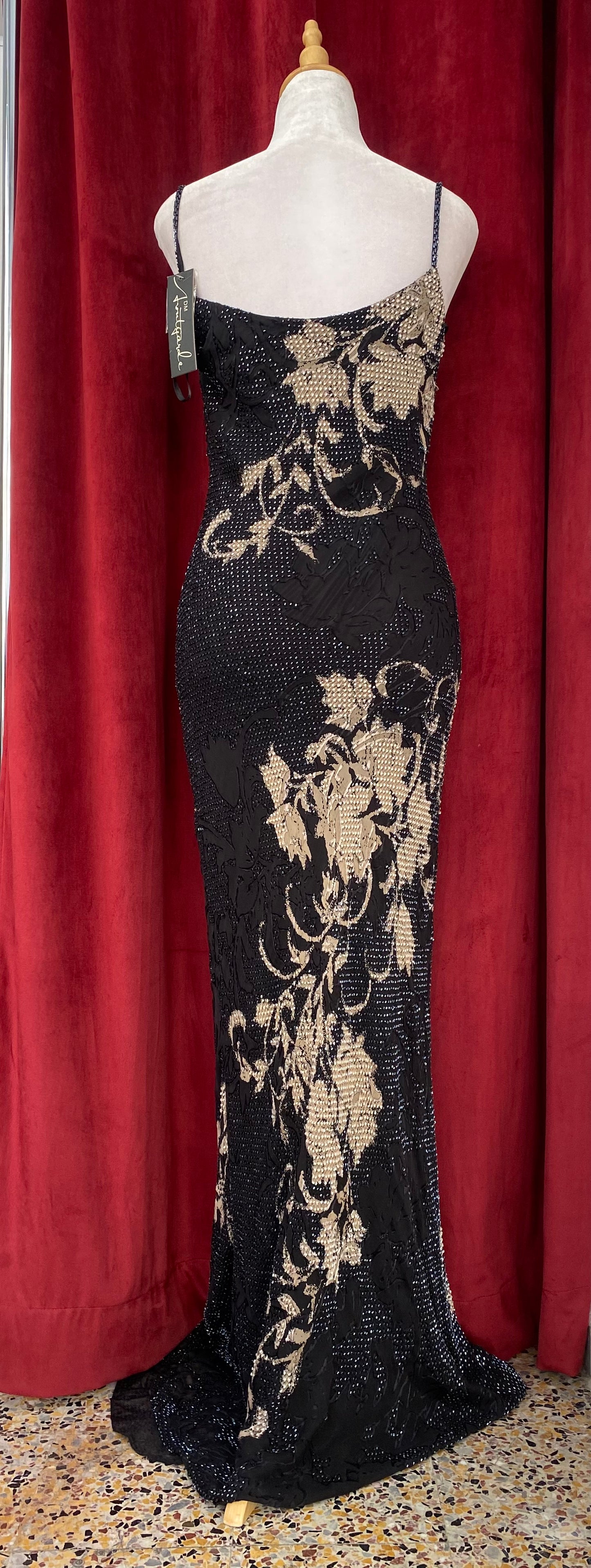 Noir Château Beaded Gown