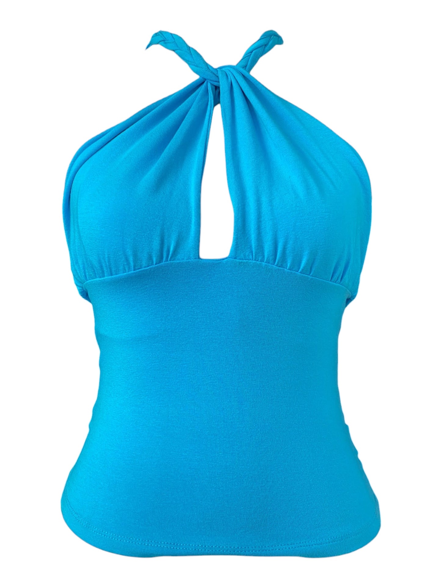 Y2K baby blue halter top 🩵