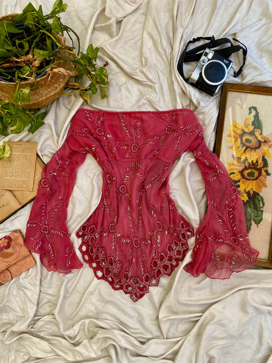 100% silk deadstock dreamy blouse