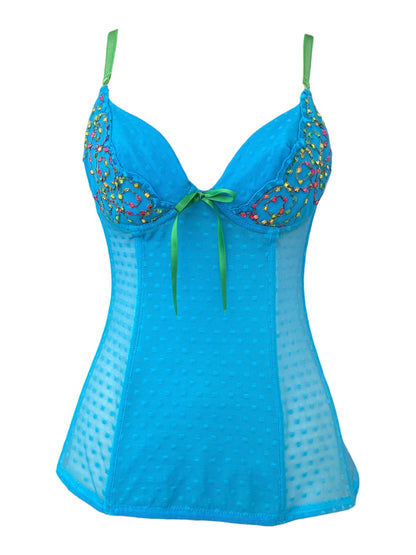 Azure Muse embellished corset