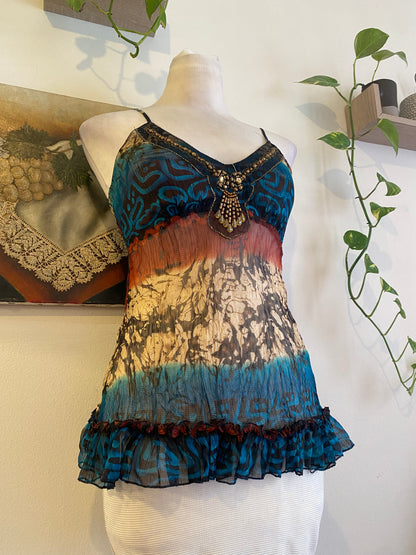 Silk based brand new sequin top