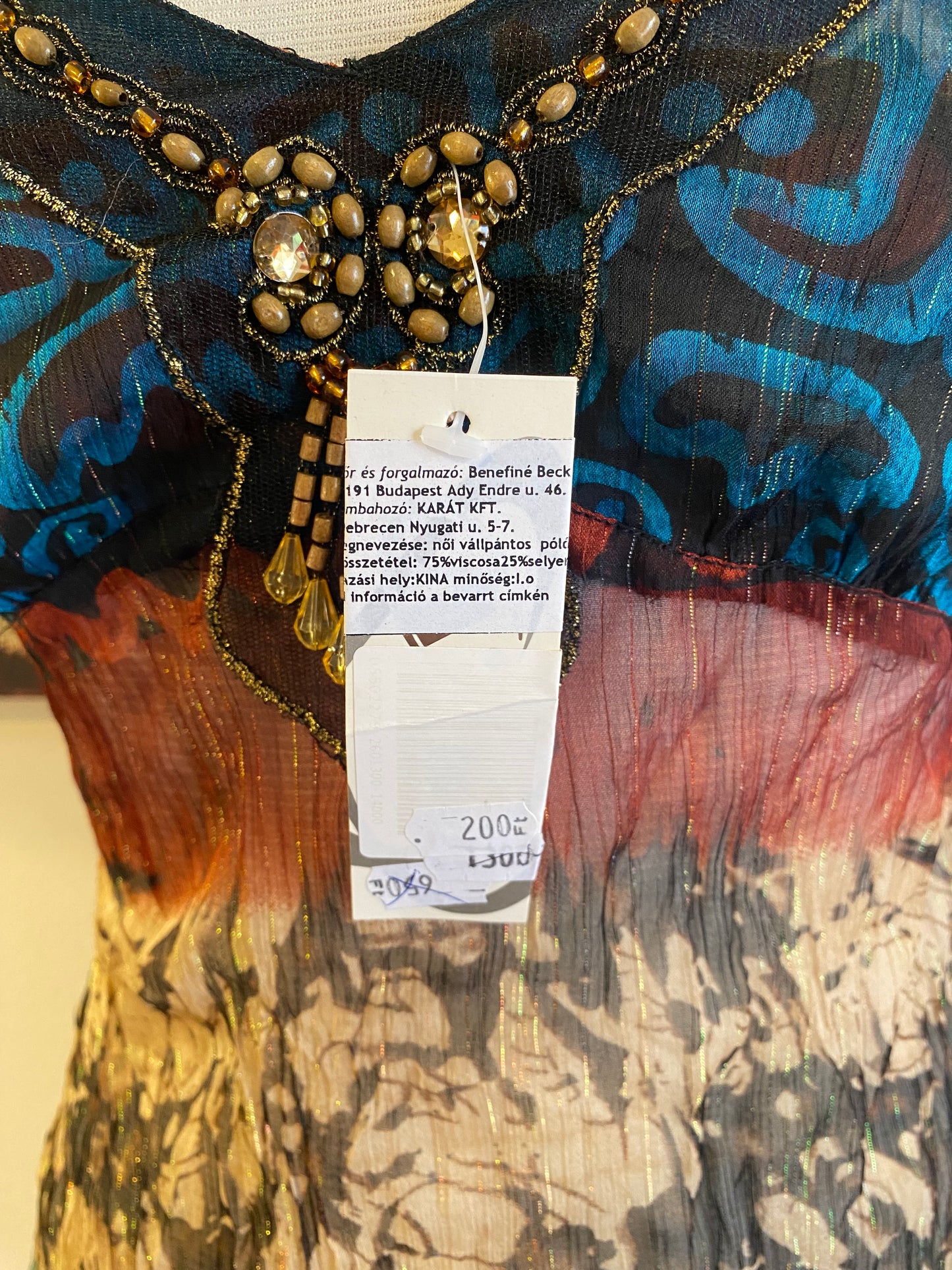 Silk based brand new sequin top