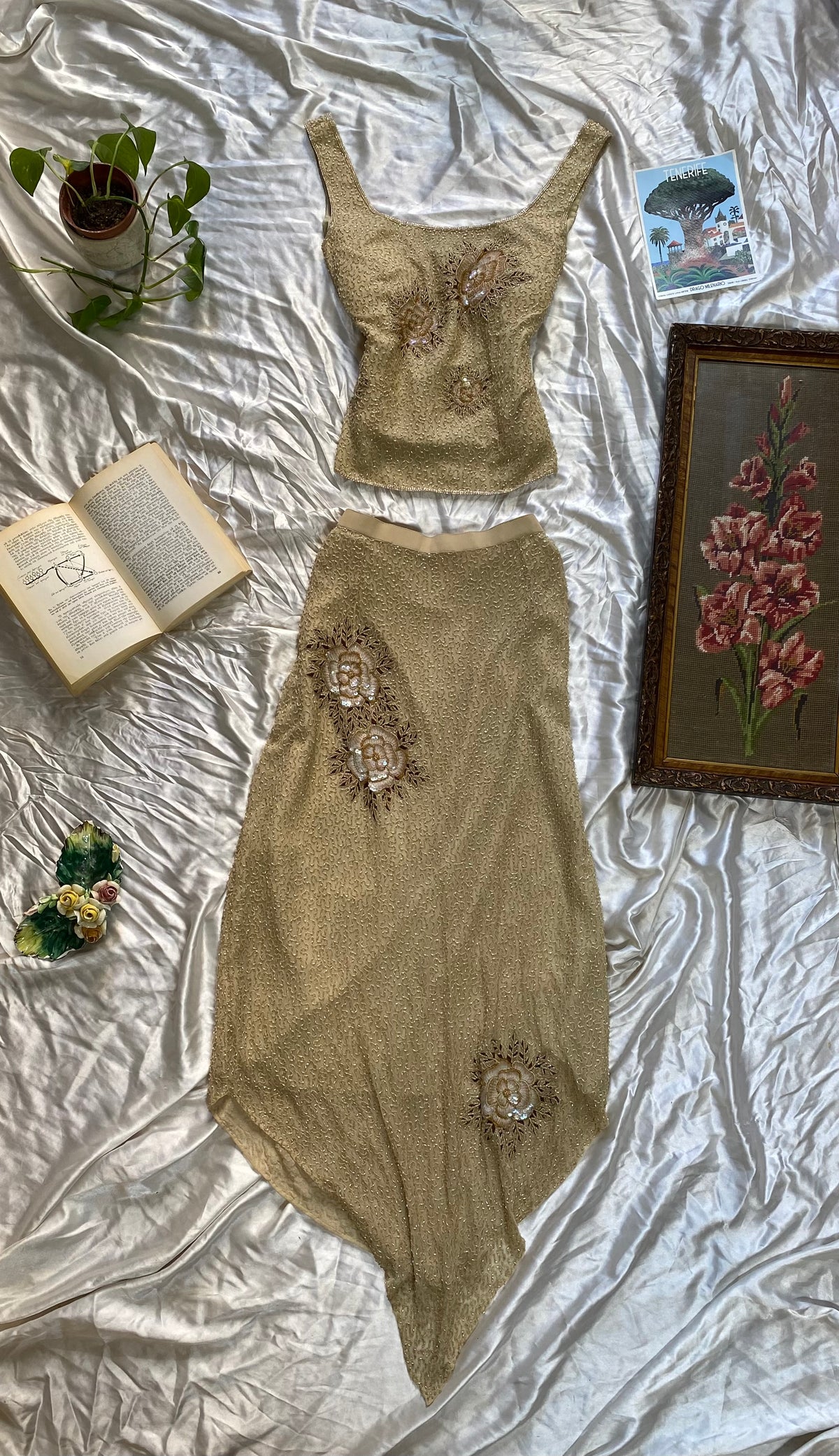 Aurelia Embellished Silk Set