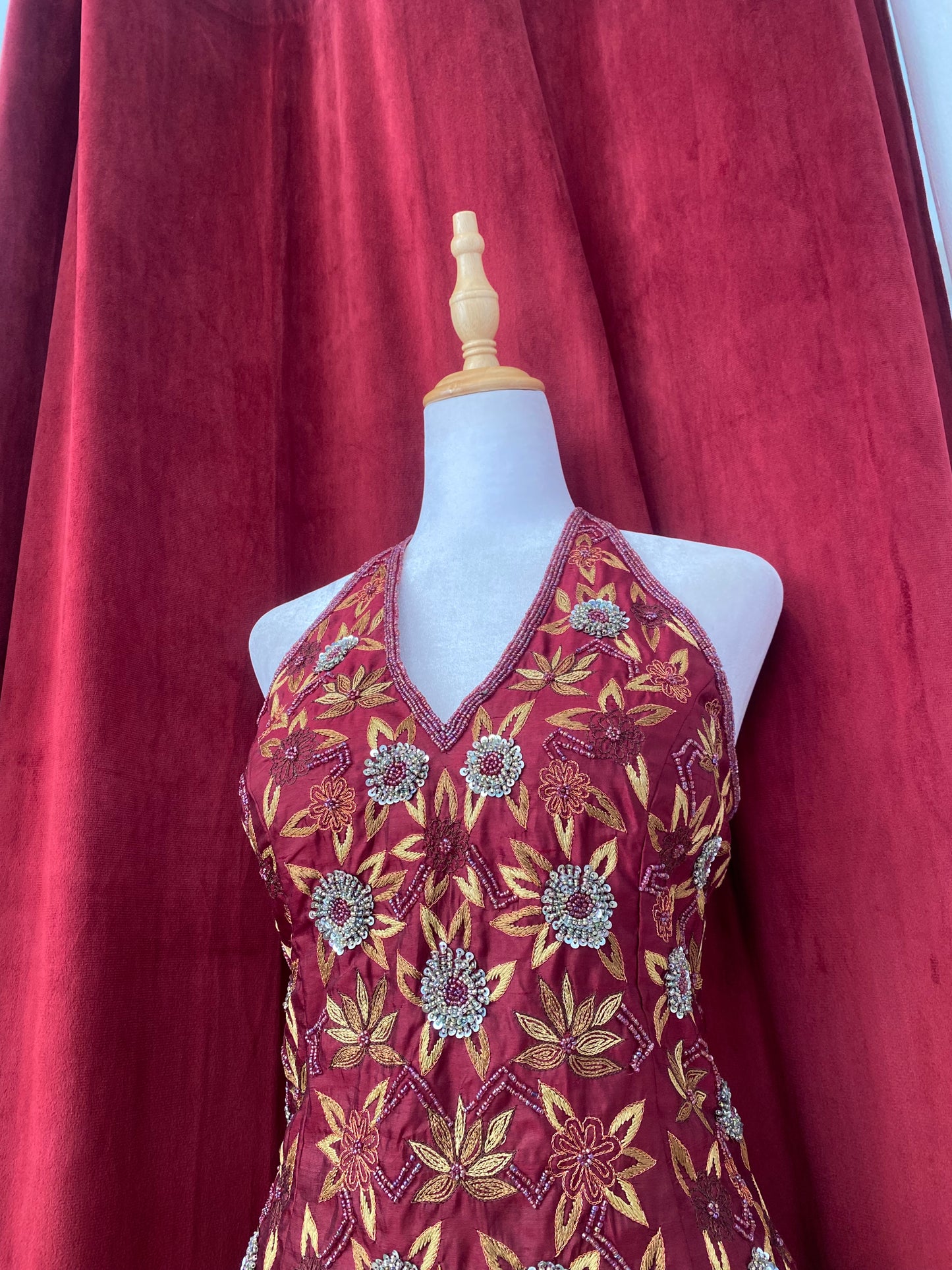 100% silk handbeaded lace up corset ❤️