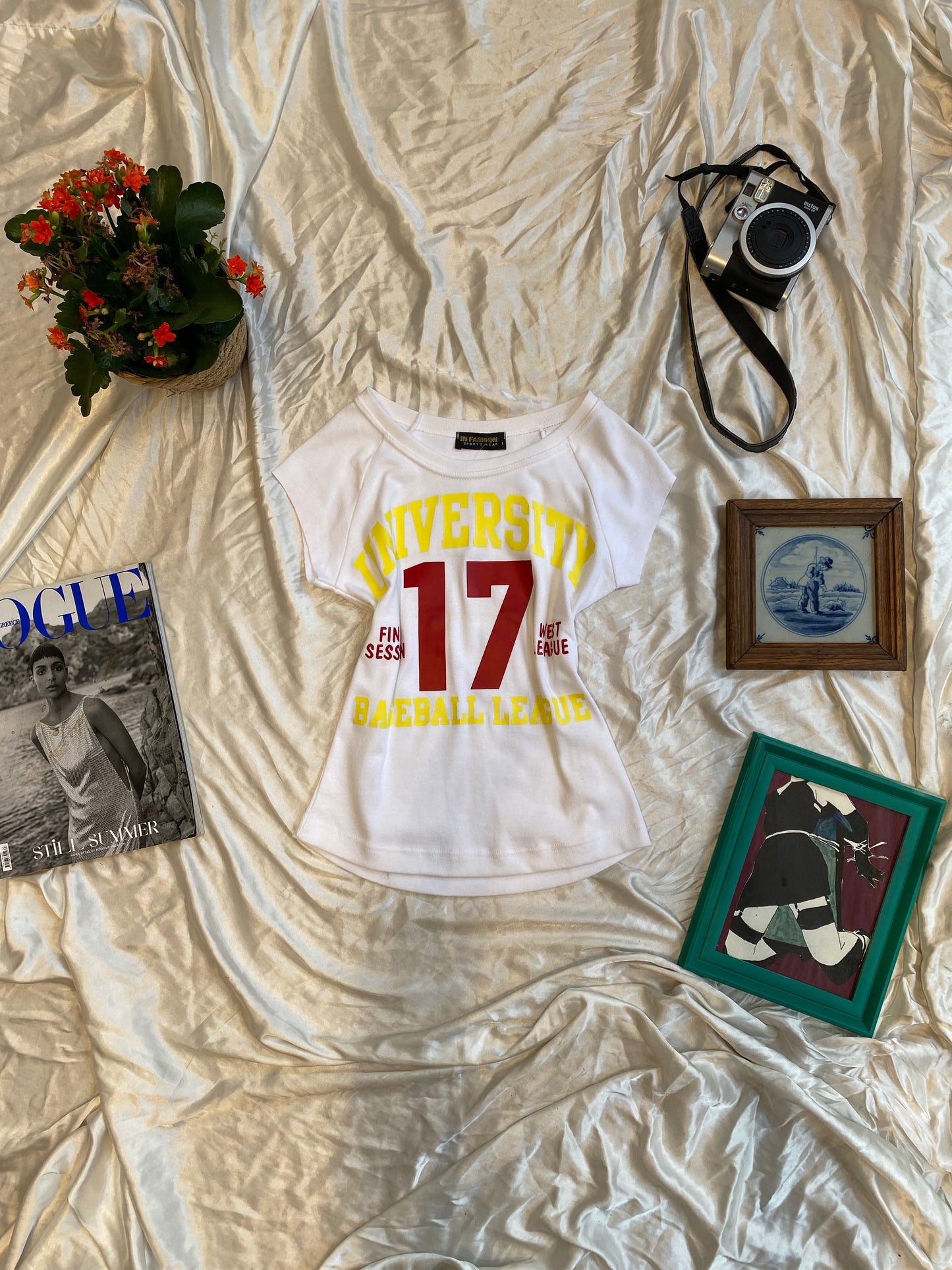 Brand new white T shirt with graphic details