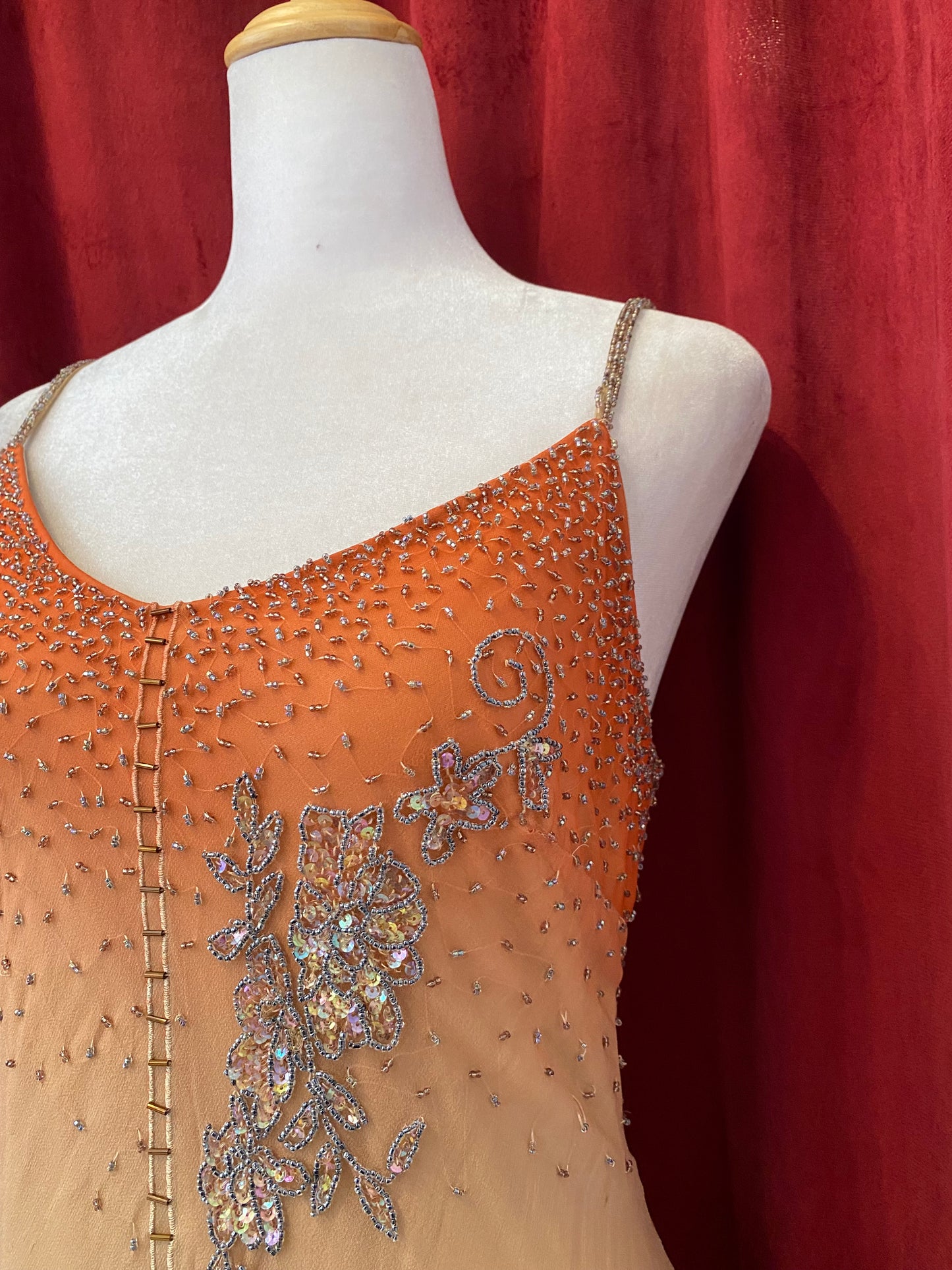 100% silk caramel gown 🧡