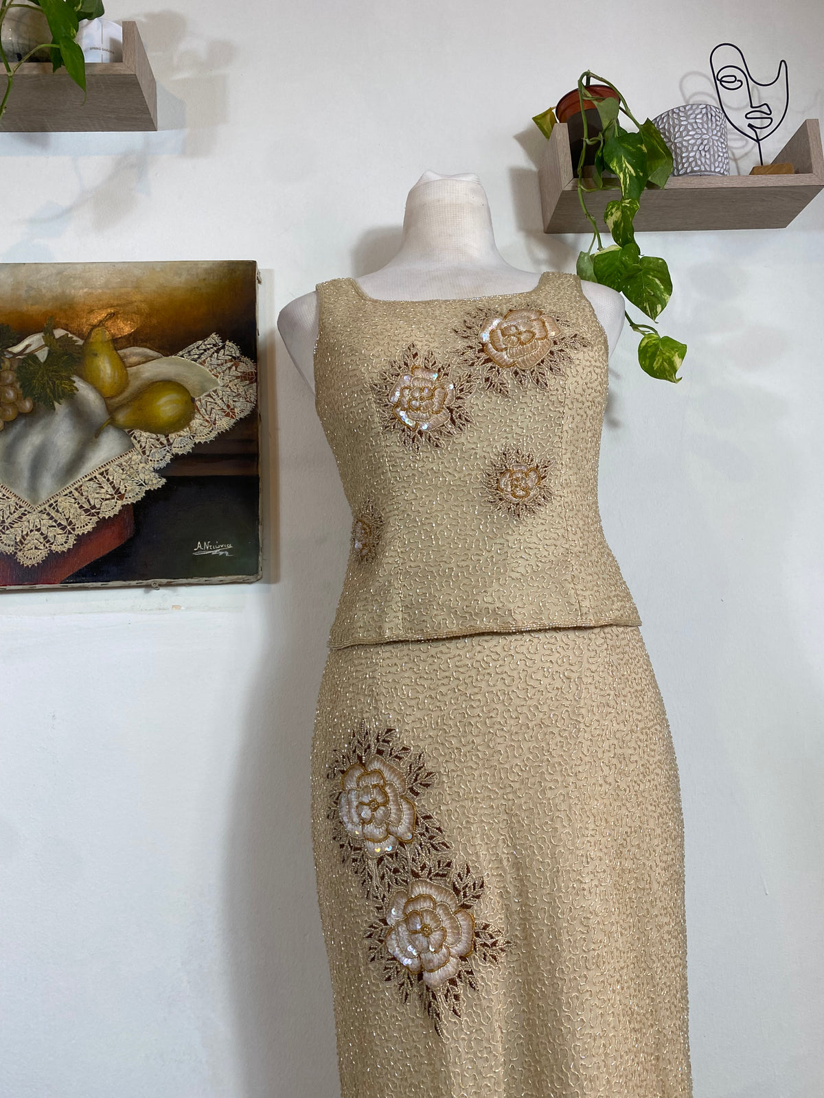 Aurelia Embellished Silk Set