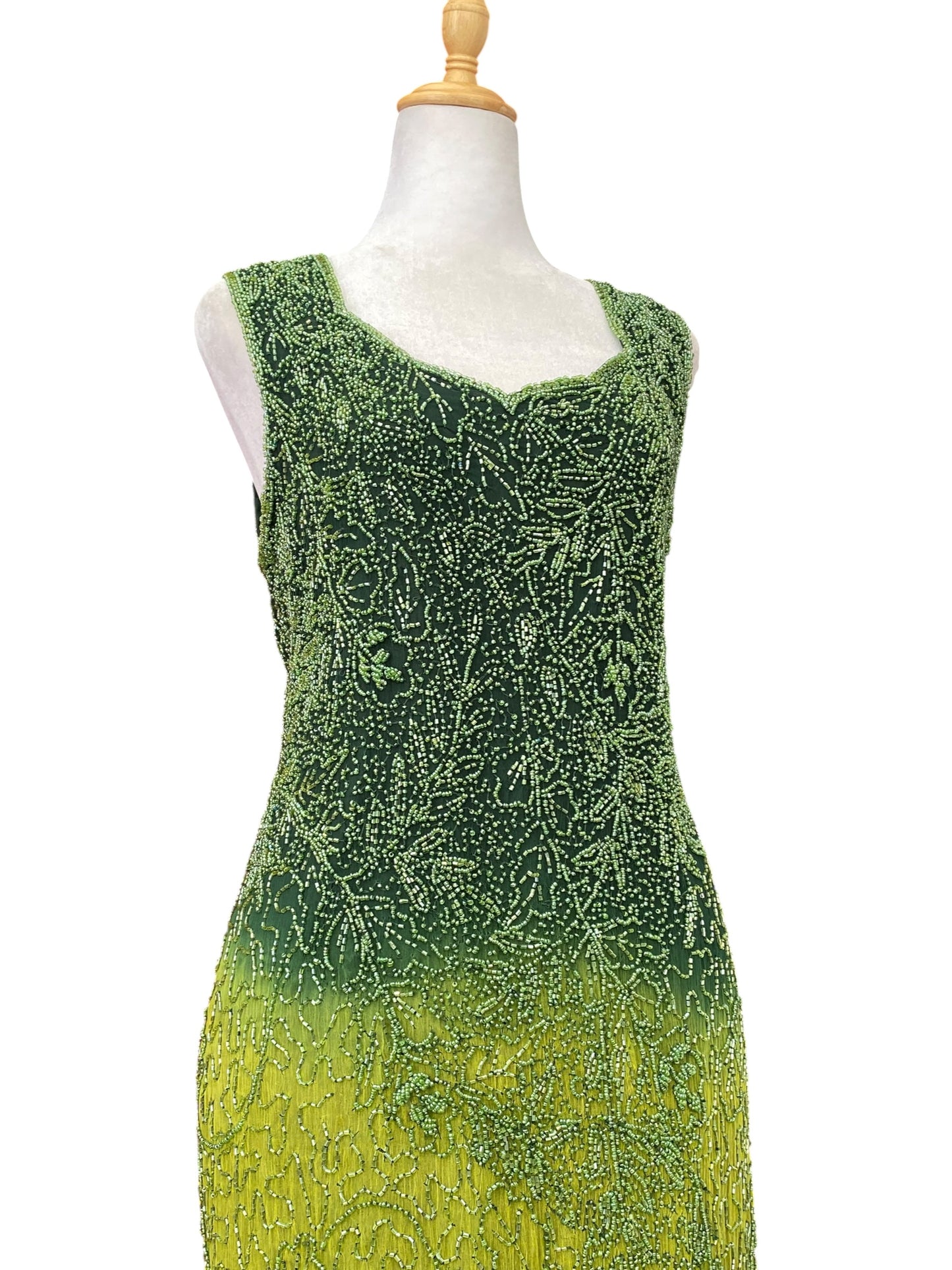The royal gown in geeen