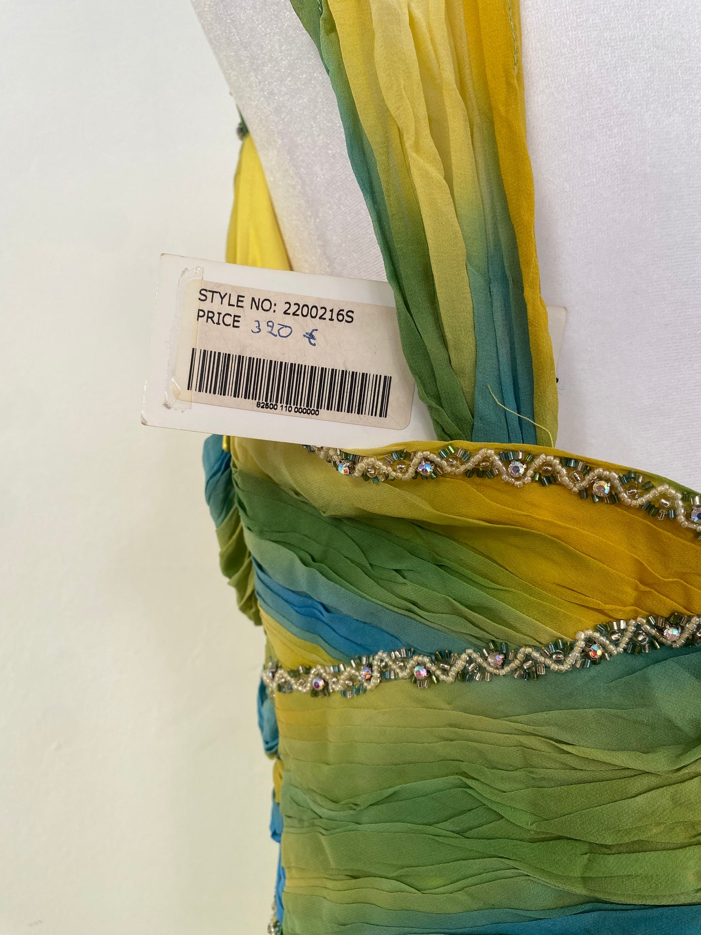 100% silk brand new multicoloured gown