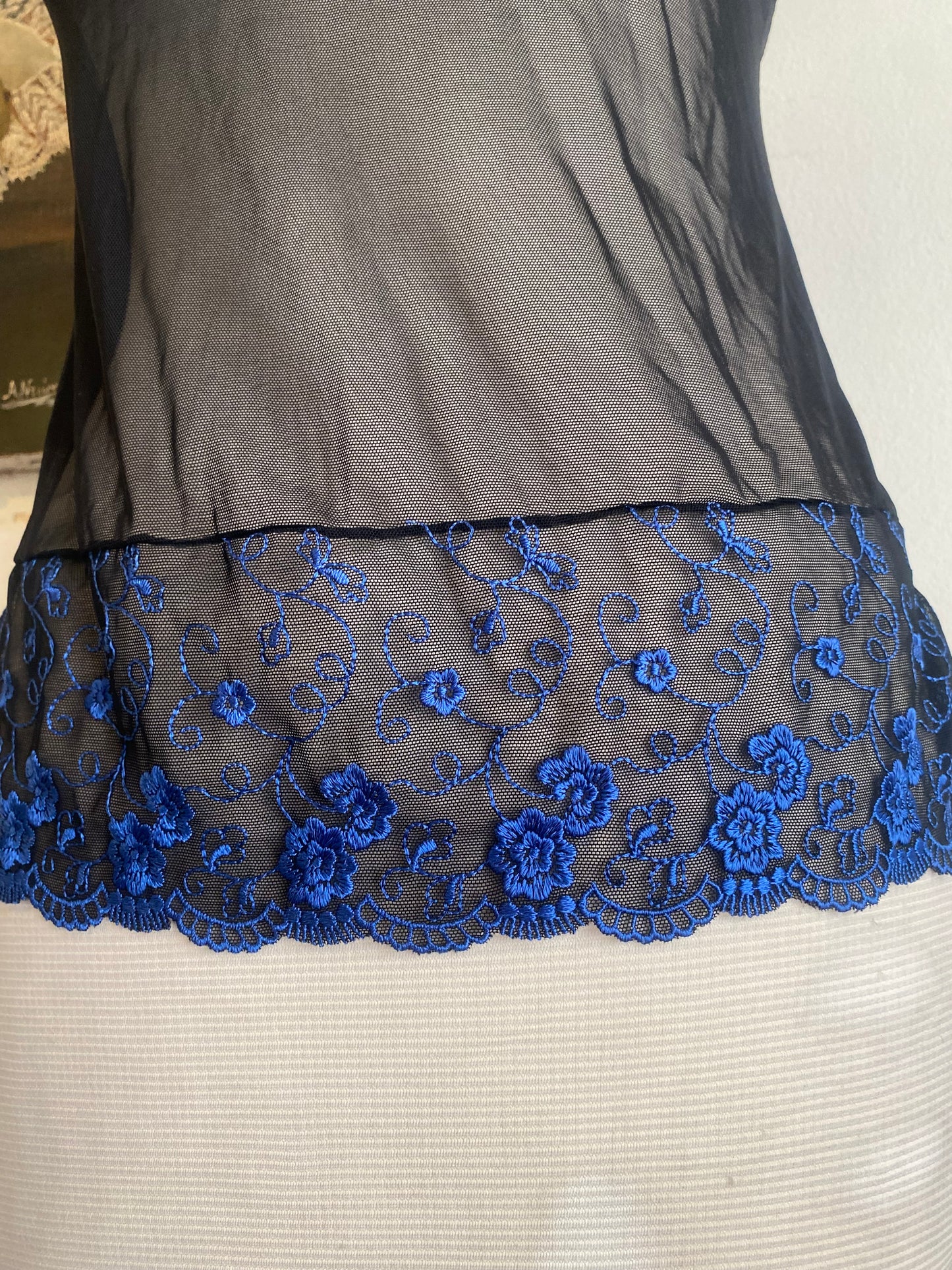 Black floral corset