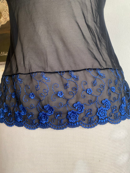 Black floral corset