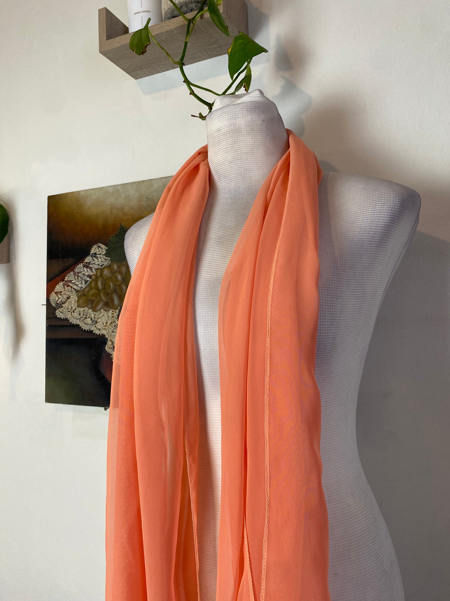 Orange silk scarf