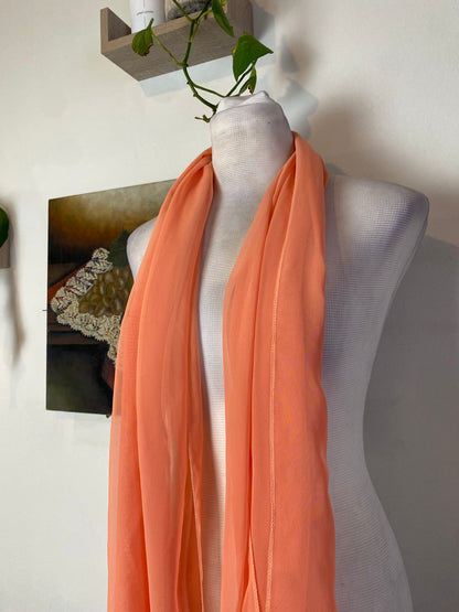 Orange silk scarf