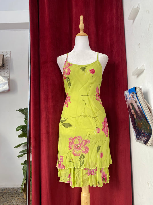 Green floral summer dress 🧚