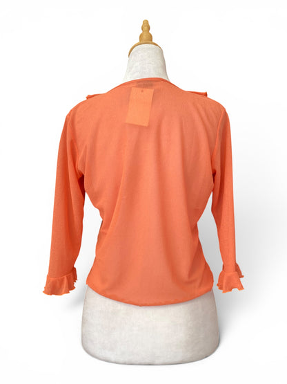 Orange ruffled top 🍑