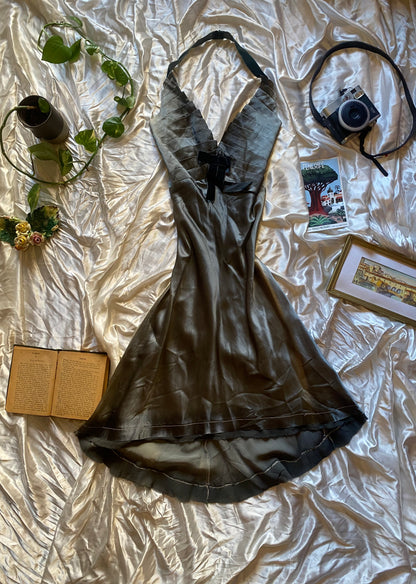 Silk brand new haute couture two toned dress