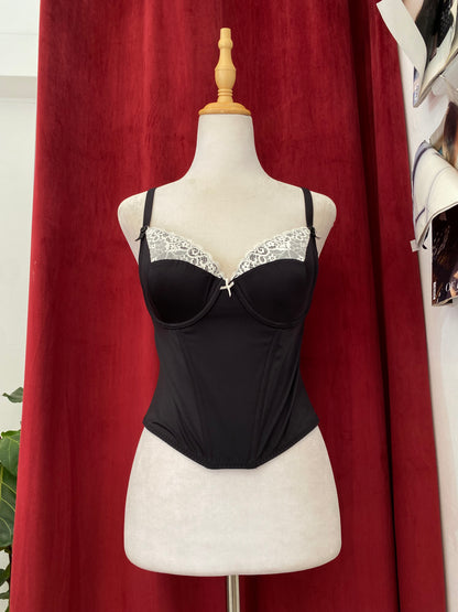 Black lace corset