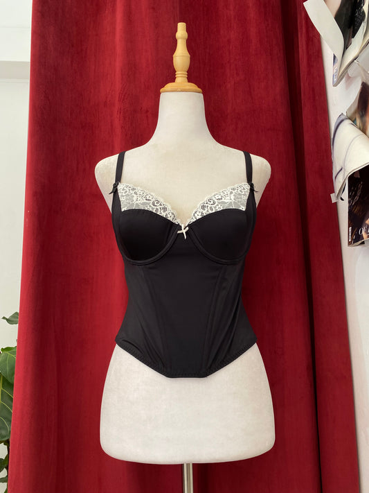 Black lace corset