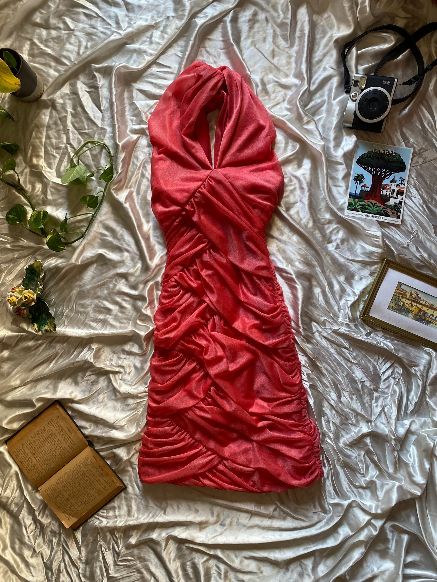 Brand new coral summer bodycon dress