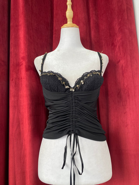 Rushed up black top with coins 🪙