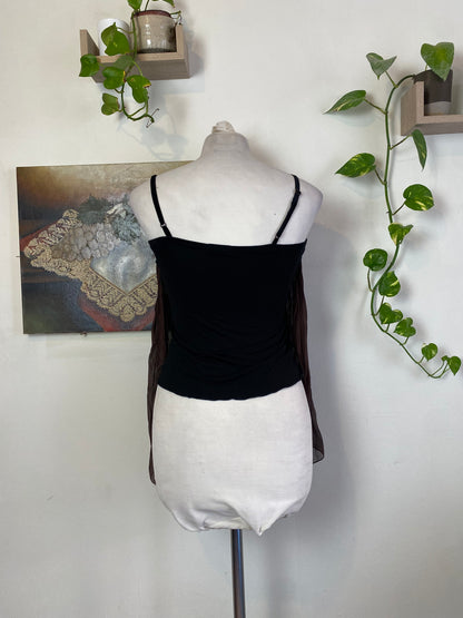 Brown brand new velvet top