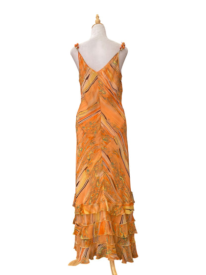 100% silk sunset dress