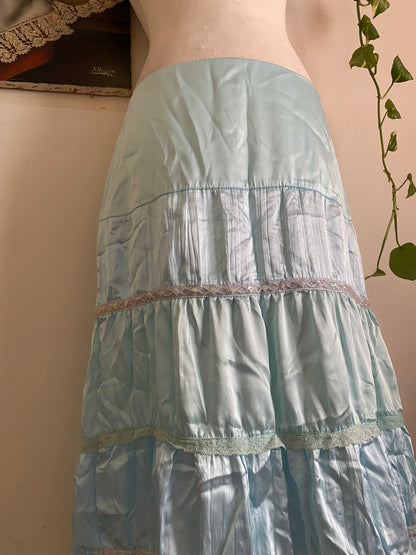 Brand new baby blue maxi skirt with sequin details