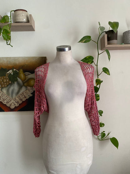 Brand new knitted pink summer bolero