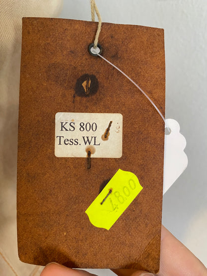 Denim corset with washed out details