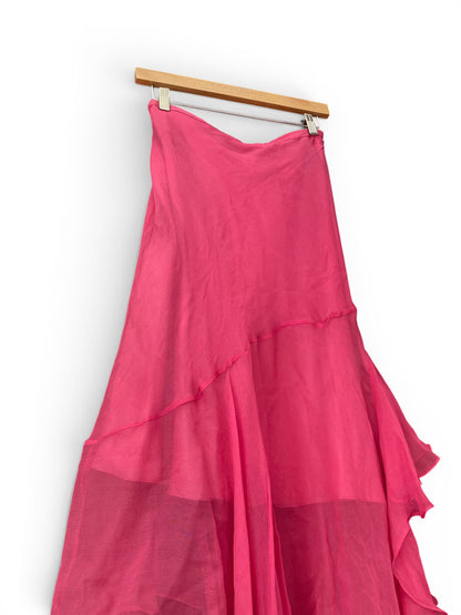 100% silk aftershock  Barbie pink skirt 💞