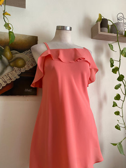 Brand new pink mini ruffled summer dress