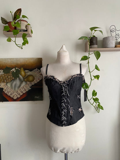 Denim Zinas couture brand new corset