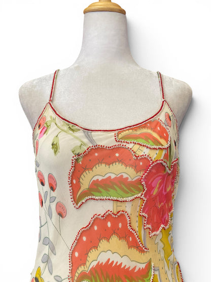 100% silk “the garden “ gown