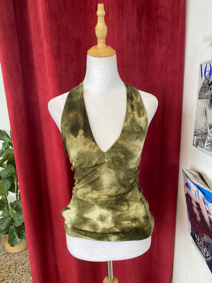 Fairy open back green top